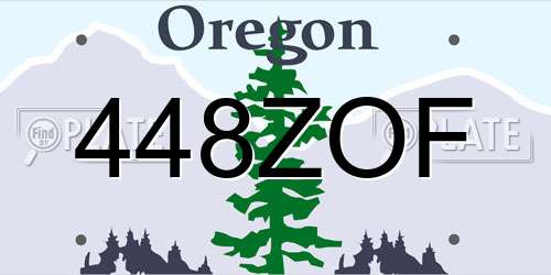 448ZOF Oregon License Plate