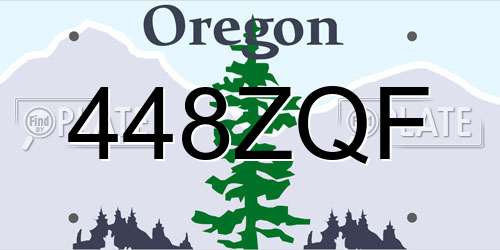 448ZQF Oregon License Plate