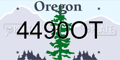 4490OT Oregon License Plate
