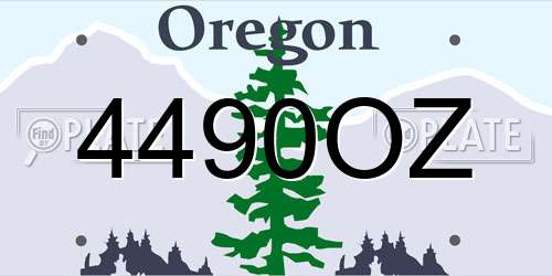 4490OZ Oregon License Plate