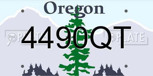 4490QT Oregon License Plate
