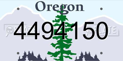 4494150 Oregon License Plate