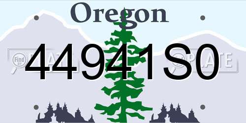 44941S0 Oregon License Plate