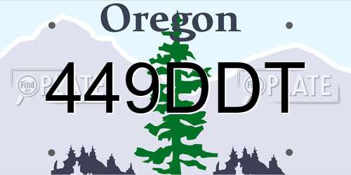 449DDT Oregon License Plate