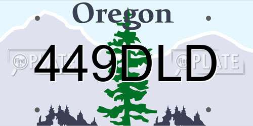 449DLD Oregon License Plate