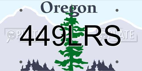 449LRS Oregon License Plate