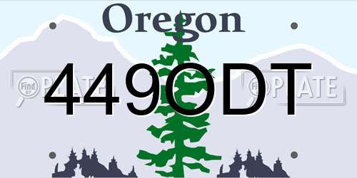 449ODT Oregon License Plate