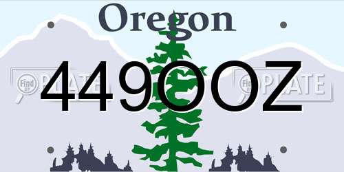 449OOZ Oregon License Plate