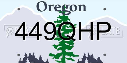 449QHP Oregon License Plate