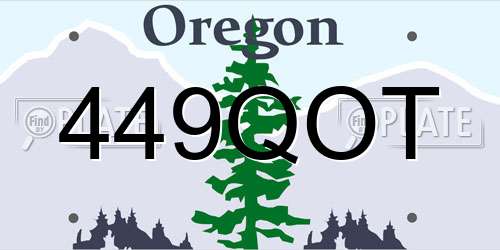 449QOT Oregon License Plate