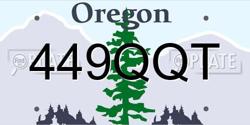449QQT Oregon License Plate