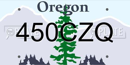 450CZQ Oregon License Plate