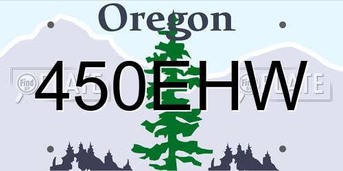 450EHW Oregon License Plate