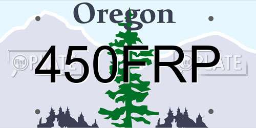 450FRP Oregon License Plate