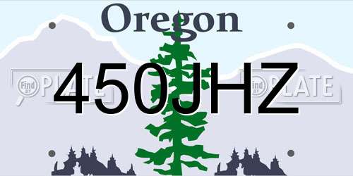 450JHZ Oregon License Plate