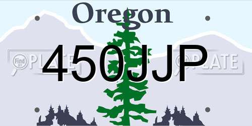 450JJP Oregon License Plate