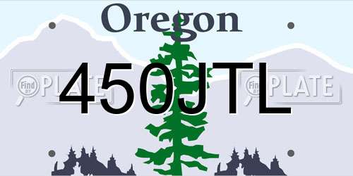450JTL Oregon License Plate