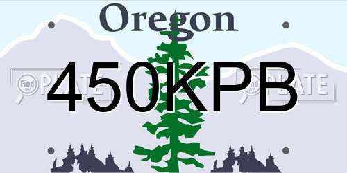 450KPB Oregon License Plate