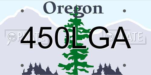 450LGA Oregon License Plate