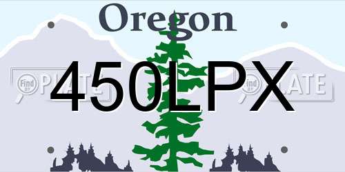 450LPX Oregon License Plate