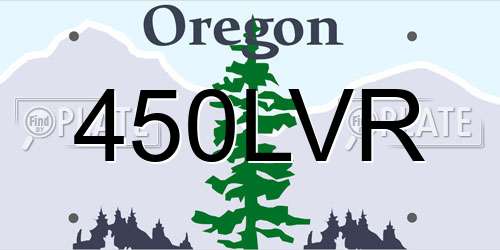 450LVR Oregon License Plate