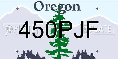 450PJF Oregon License Plate