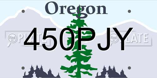 450PJY Oregon License Plate