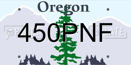 450PNF Oregon License Plate