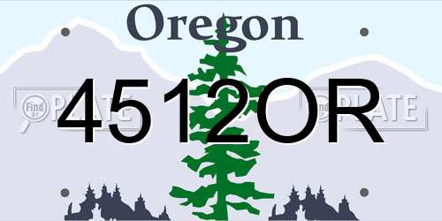 4512OR Oregon License Plate