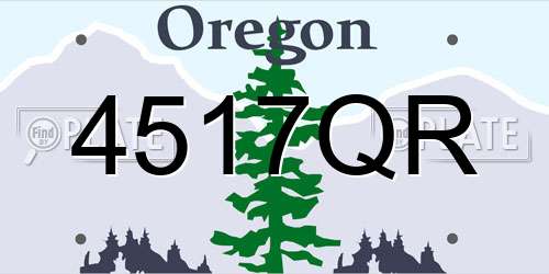 4517QR Oregon License Plate