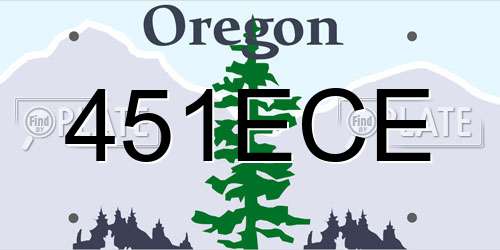 451ECE Oregon License Plate