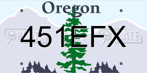 451EFX Oregon License Plate