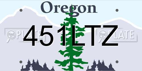 451LTZ Oregon License Plate