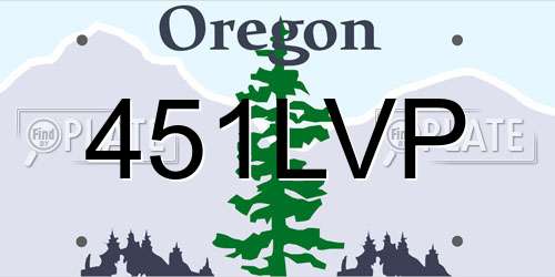 451LVP Oregon License Plate