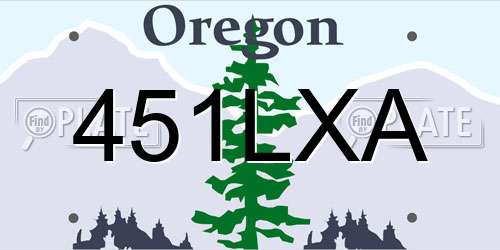 451LXA Oregon License Plate