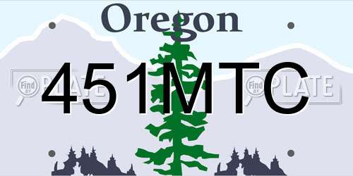 451MTC Oregon License Plate