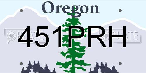 451PRH Oregon License Plate