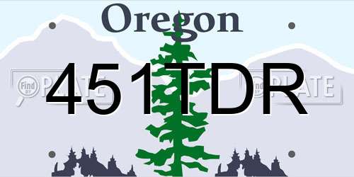 451TDR Oregon License Plate