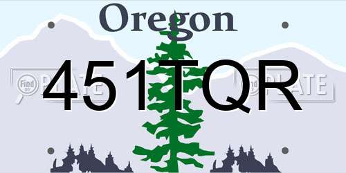 451TQR Oregon License Plate