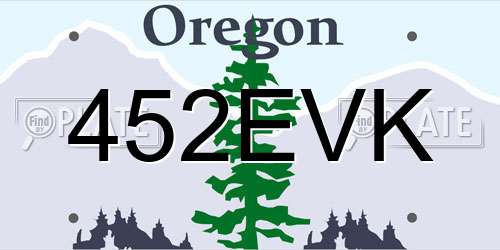 452EVK Oregon License Plate