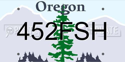 452FSH Oregon License Plate