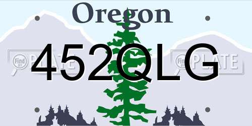 452QLG Oregon License Plate