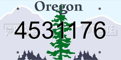4531176 Oregon License Plate