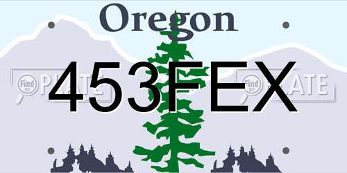 453FEX Oregon License Plate