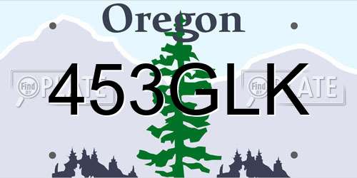 453GLK Oregon License Plate