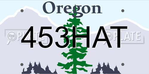 453HAT Oregon License Plate