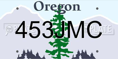 453JMC Oregon License Plate