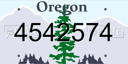 4542574 Oregon License Plate