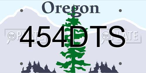 454DTS Oregon License Plate