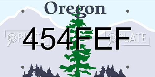 454FEF Oregon License Plate